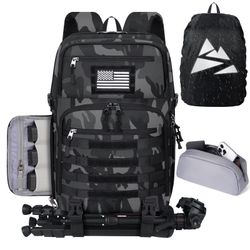SDYSM Camera Backpack Bag Professional for DSLR/SLR Mirrorless Camera Waterproof 15.6 inch Tactical Camera Bags for Photographers with Rain Cover, Tri
