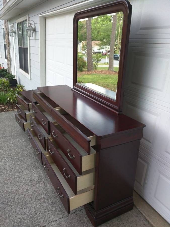 Dresser with Mirror and Nightstand