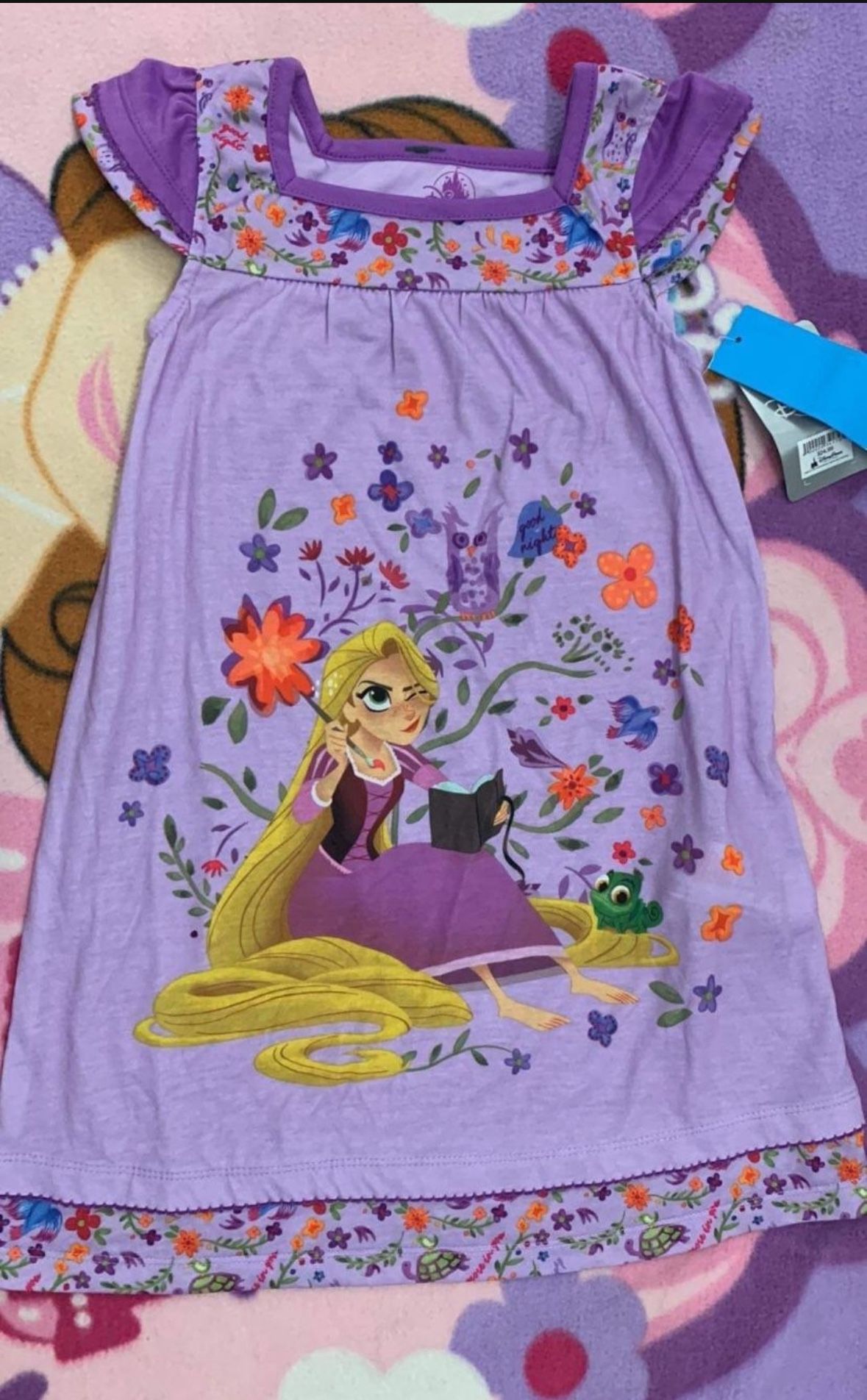 Kids Girls Rapunzel From Tangled Pajama Dress Size 4