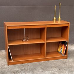 Danish Modern Mid Century Record Cabinet Book Shelf TV Stand Media Center