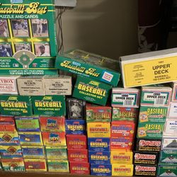 1987 88 89 90 91 Baseball Basketball Football Golf Trading Card Complete Sets Donruss Score Topps Upper Deck Bowman Skybox