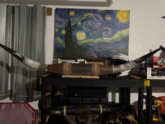 Longhorn piece ready to hang