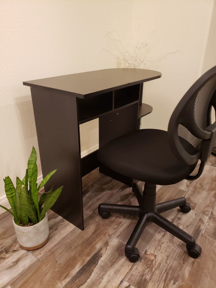 Modern Computer Desk + Office Chair Bundle