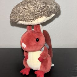 Jellycat Fungi Forager Red Squirrel Mushroom Stuffed Animal Plush Toy 6x8”