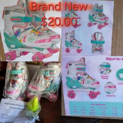 Girl Roller Skates & Basketball