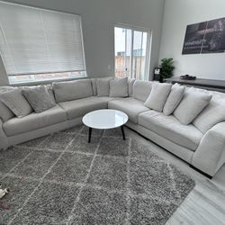 Sectional Couch White Large Comfy! Ashley’s Furniture