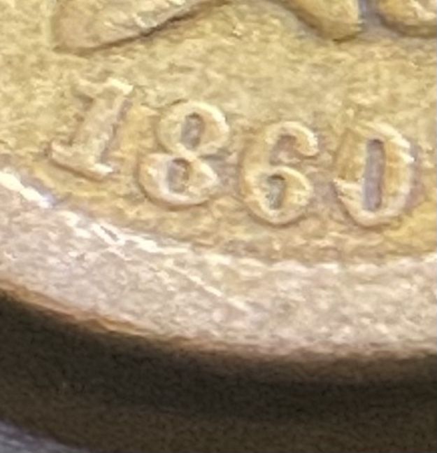 1860 Indian head Cent