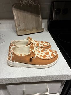 Hey Dude Women's Cow Print shoes