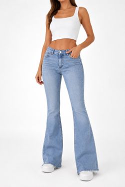Primark Light Wash Flare Jeans Y2K Style Size 8