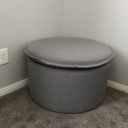 Gray ottoman chair