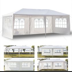 New Outdoor 10'x20'Canopy Party Wedding Tent Heavy Duty Gazebo Pavilion Cater 6 walls $140 4 window wall  New in box  $140 with all 6 sidewalls   $125