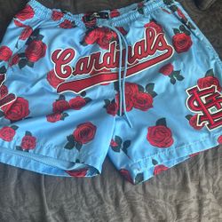 Custom STL Cardinals Shorts (Medium) 