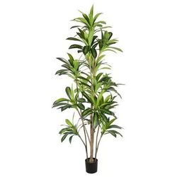 ANTING 8.2FT Tall Fake Dracaena Silk Tree - Large Indoor Outdoor Artificial Plant for Home Decor - Green - Perfect for Living Room, Patio, Pool, Garde