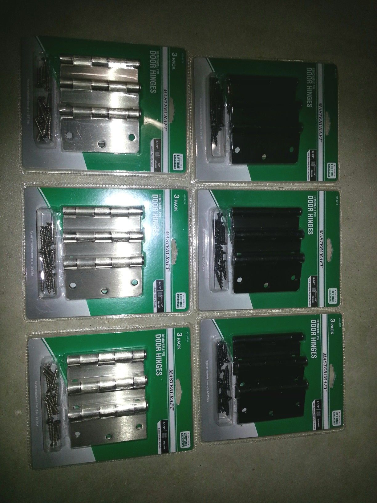 3 1/2 door hinges - brand new