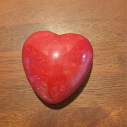 Heart Shaped Stone Paperweight 4“ X 4“. L2