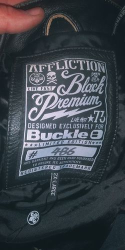 Affliction leather biker jacket