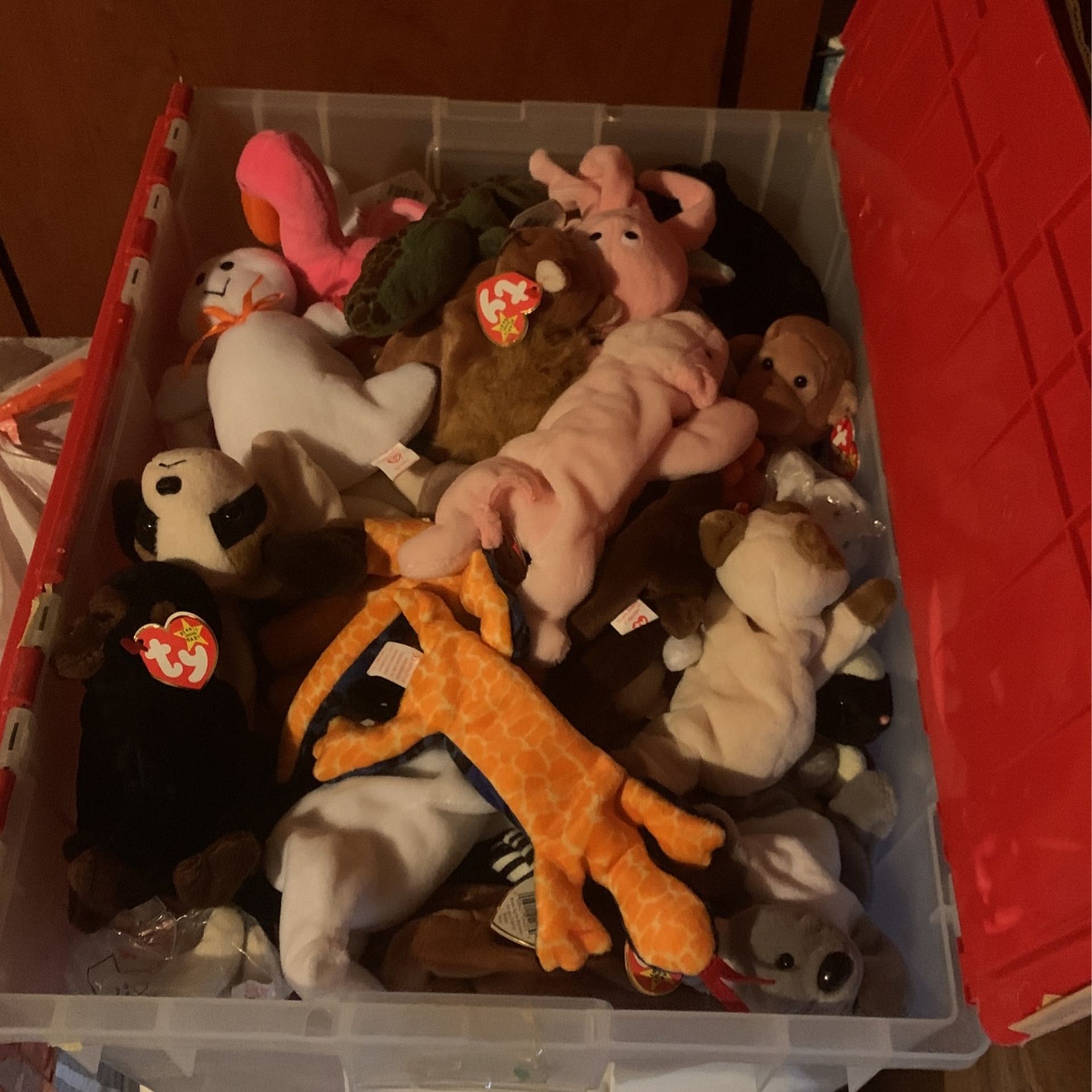 Large Tub Of 102 Beanie Babies