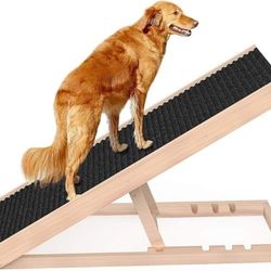 Adjustable Pet Ramp for All Dogs and Cats - Folding Portable Dog Ramp 40inches