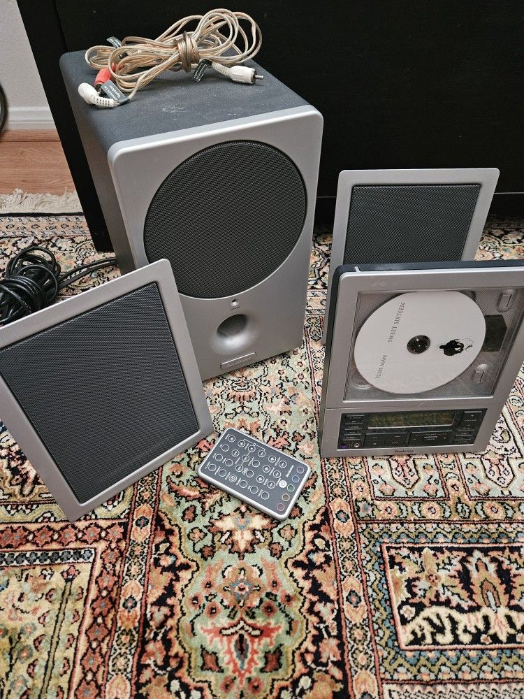Brookstone CD player with mood colored lighting.