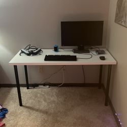 White IKEA Desk