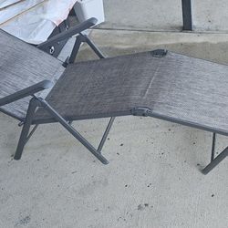 COSTWAY Folding Chaise Lounge, Lightweight & Breathable Fabric, Outdoor Tanning Recliner Chair for Deck, Beach (Grey)