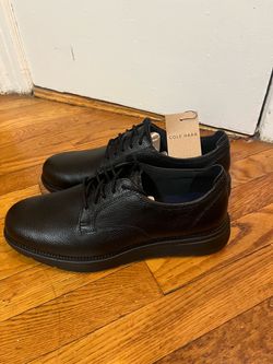 Cole Haan Shoes For Crews Chester Oxford Black Leather Work Shoes Men’s 11M C35614