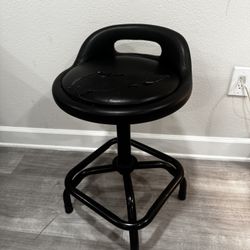 Stool chair Black Leather