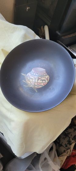 Couroc Ware Decorative Plate with Indian Bowl