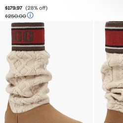 UGG SWEATER BOOTS (NEVER WORN)