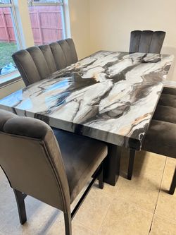 Faux dining table
