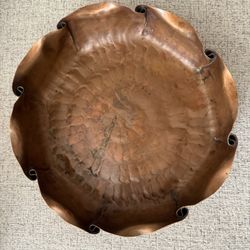 Copper Rose Flower Shaped Bowl 