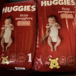 Size 1 Huggie Diapers  