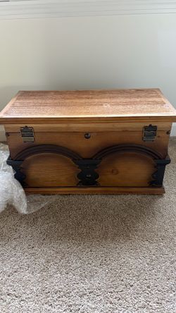 Small Wood Storage Trunk  - New in Box