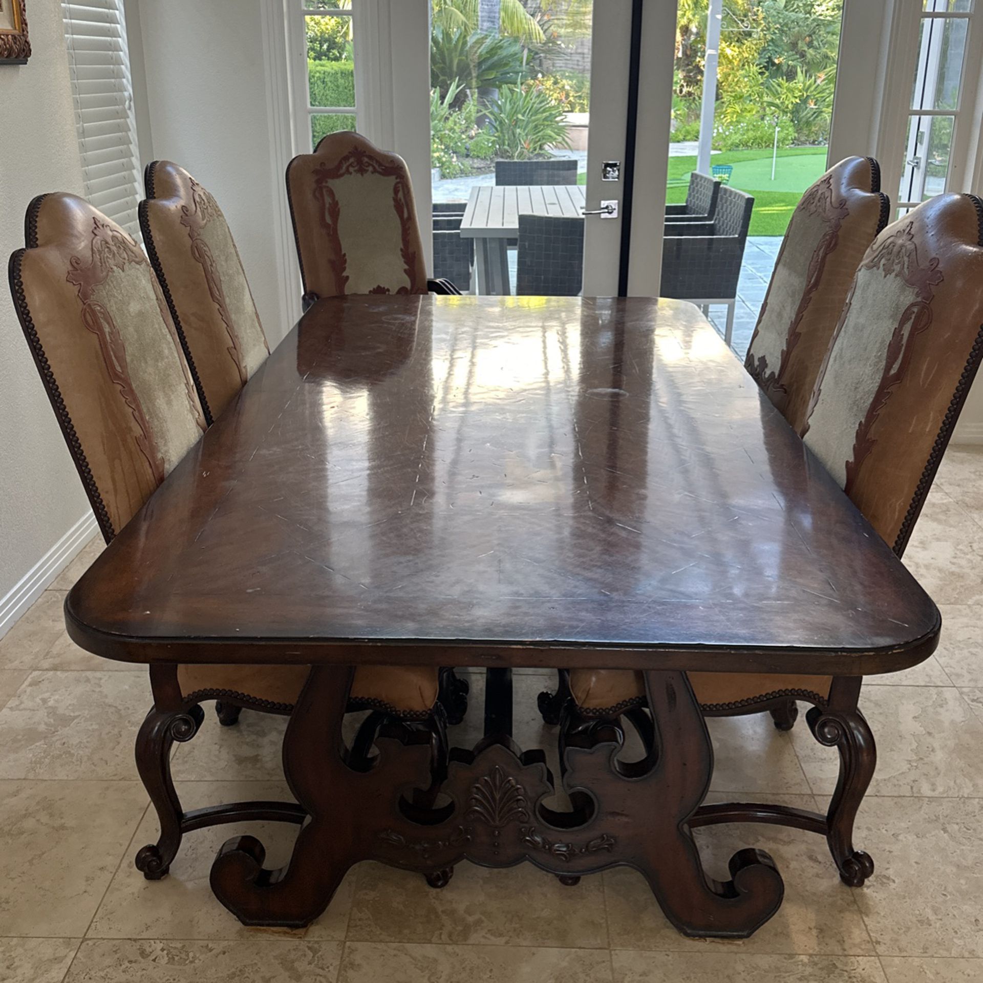 Dining Table, Chairs And Buffet.