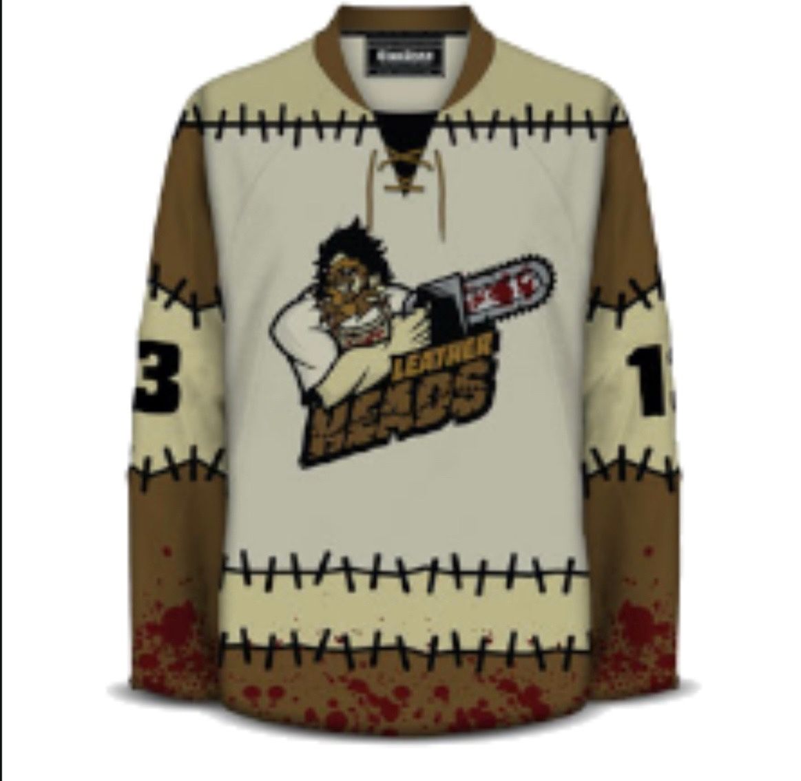 Size XL Geeky Jersey Leather Head Chainsaw Massacre #33