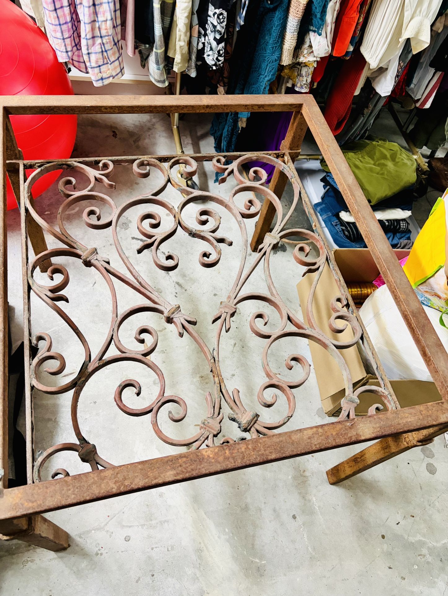 GREAT DEAL! 1950’s Vintage Wrought Iron Table Base - Stunning Patina!
