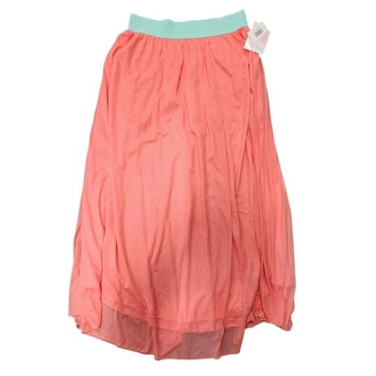 LulaRoe Size Small Coral Mint Lucy Skirt New