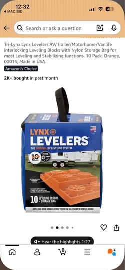 Lynx levelers for camper, RV. Brand new never used
