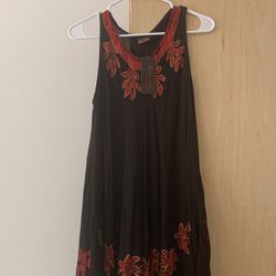 Ladies Sun Dress Black And Red Colors One Size 