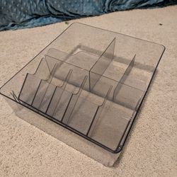 Clear Acrylic Makeup & Bathroom Organizer – Multi-Compartment