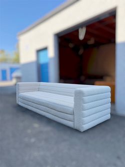 CB2 Strato Boucle Sofa Delivery Available