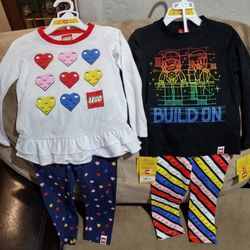 NWT Lego Outfit On Left, Two Pieces. Size 2T.
