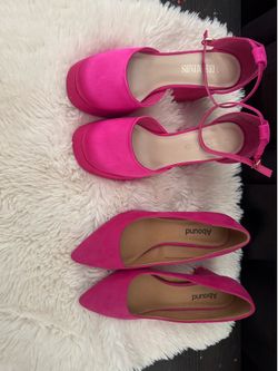 Fushia shoes size 7 each pair $15