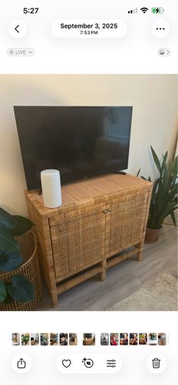 Wooden Rattan Stand