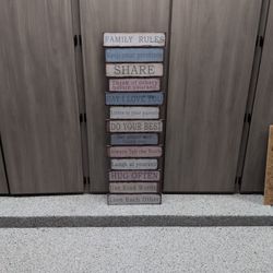 Family Rules Wall Sign