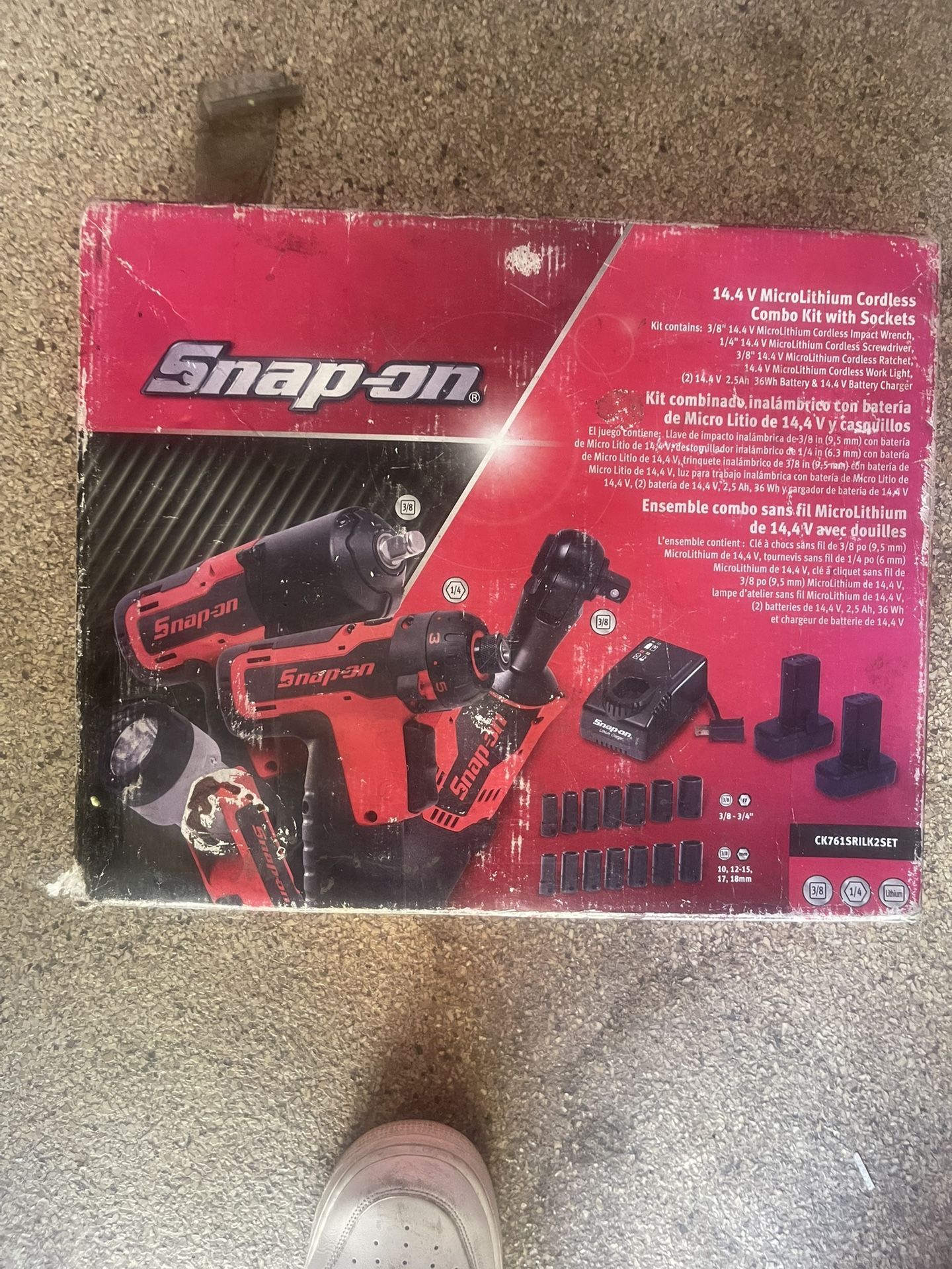 Snap-on 14.4V MicroLithium Cordless Combo Kit w/ Sockets – Great Condition
