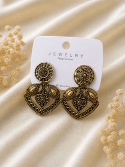 Gold Vintage Style Statement Earrings