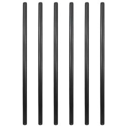 GeilSpace 6 Pack 1/2" × 36" Pre-Cut Black Metal Pipe, 1/2" × 36" Black