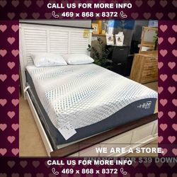 Millennium White Cushion Gel Memory Foam Hybrid Queen Mattress Firm