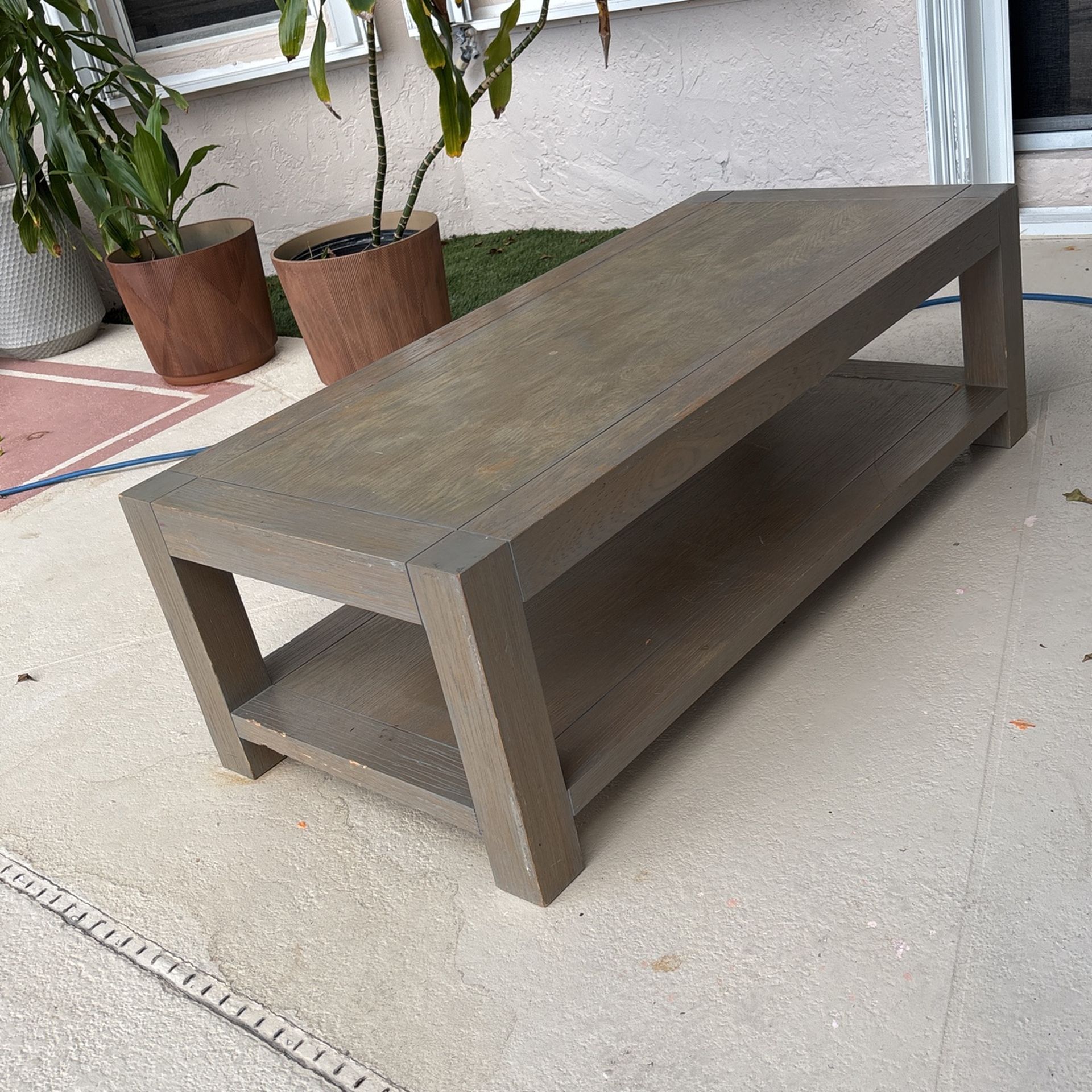 Coffee table heavy wood